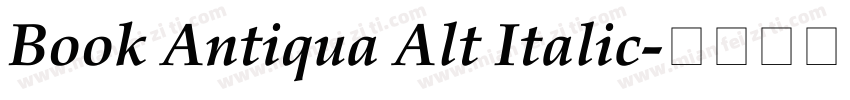Book Antiqua Alt Italic字体转换